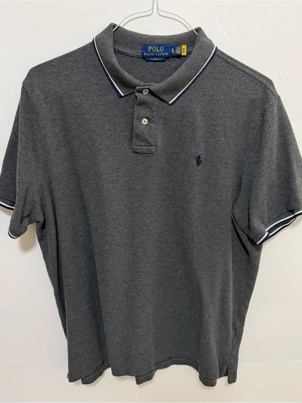 Polo by Ralph Lauren Men's Dark Gray Tipped Polo Shirt